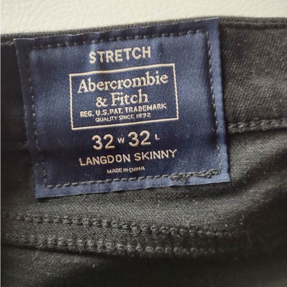 Abercrombie 32×32 skinny stretch worn black men’s